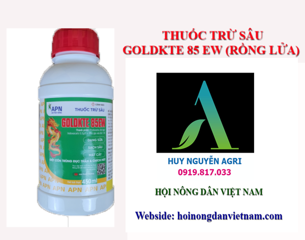 GOLDKTE 85 EW (RỒNG LỬA) ATT – Trừ sâu và côn trùng chích hút Chai 450ml hoinongdanvietnam.com AGRI THUẬN THIÊN