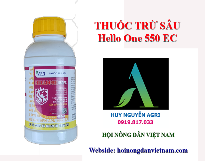 THUỐC TRỪ SÂU Hello One 550 EC ATT – TRỊ CÔN TRÙNG CHÍCH HÚT chai 480ml hoinongdanvietnam.com AGRI THUẬN THIÊN